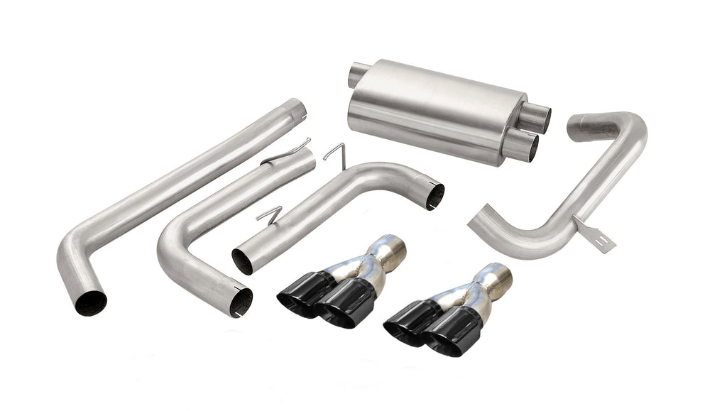 Corsa Performance 3.0 Inch Cat-Back Sport Dual Exhaust Black 3.5 Inch Tips Dual Cats 95-97 Chevy Camaro SS/Z28 LT1 V8 Stainless Steel (14145BLK)