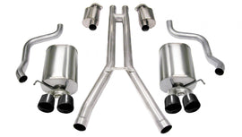 Corsa Performance 2.5 Inch Cat-Back Sport Dual Exhaust 3.5 Inch Black Tips 2004-08 Cadillac XLR 4.6L V8 Stainless Steel (14156BLK)