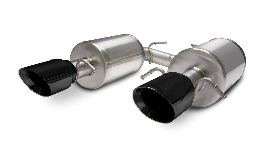 Corsa Performance 2.5 Inch Axle-Back Touring Dual Exhaust 4.0 Inch Black Tips 05-07 4.6L Stainless Steel (14157BLK)