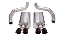 Load image into Gallery viewer, Corsa Performance 3.0 Inch Axle-Back Sport Dual Exhaust Twin 4.0 Inch Black Tips 06-13 Corvette Z06 7.0L/ZR1 6.2L Stainless Steel (14164BLK)