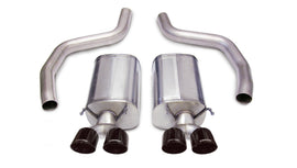 Corsa Performance 3.0 Inch Axle-Back Sport Dual Exhaust Twin 4.0 Inch Black Tips 06-13 Corvette Z06 7.0L/ZR1 6.2L Stainless Steel (14164BLK)