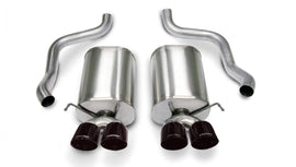 Corsa Performance 2.5 Inch Axle-Back Sport Dual Exhaust Black 3.5 Inch Tips 05-08 Corvette 6.0L/6.2L Stainless Steel (14169BLK)