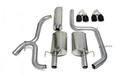 Corsa Performance 2.5 Inch Cat-Back Dual Rear Exit with Twin 3.5 Inch Black PVD Pro-Series Tips (14180BLK)