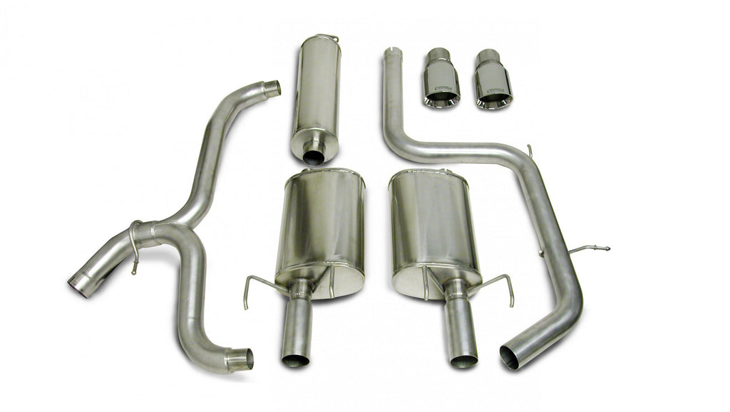 Corsa Performance 3.0 Inch Cat-Back Sport Single Exhaust 4.0 Inch Polished Tip 2004 Pontiac GTO 5.7L V8 Stainless Steel (14185)