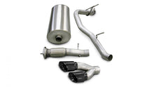 Load image into Gallery viewer, Corsa Performance 3.0 Inch Cat-Back Sport Single Side Exhaust 4.0 Inch Black Tips 07-10 Cadillac Escalade/GMC Yukon Denali 6.2L V8 Stainless Steel (14202BLK)