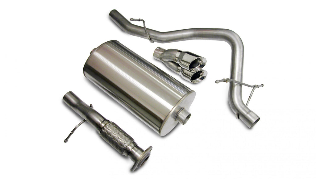 Corsa Performance 3.0 Inch Cat-Back Sport Single Rear Exhaust 4.0 Inch Polished Tips 07-08 Chevy Tahoe/GMC Yukon 5.3L V8 Stainless Steel (14207)