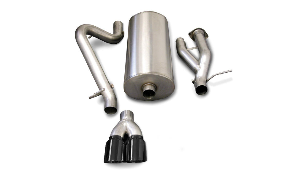 Corsa Performance 3.0 Inch Cat-Back Sport Single Rear Exhaust 4.0 Inch Black Tips 03-06 Hummer H2 6.0L V8 Stainless Steel (14216BLK)
