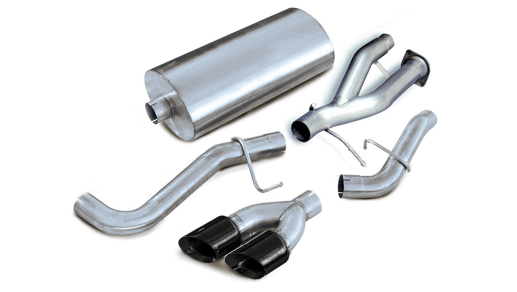 Corsa Performance 3.0 Inch Cat-Back Sport Single Side Exhaust 4.0 Inch Black Tips 02-06 Cadillac Escalade/GMC Yukon Denali 6.0L V8 Stainless Steel (14220BLK)