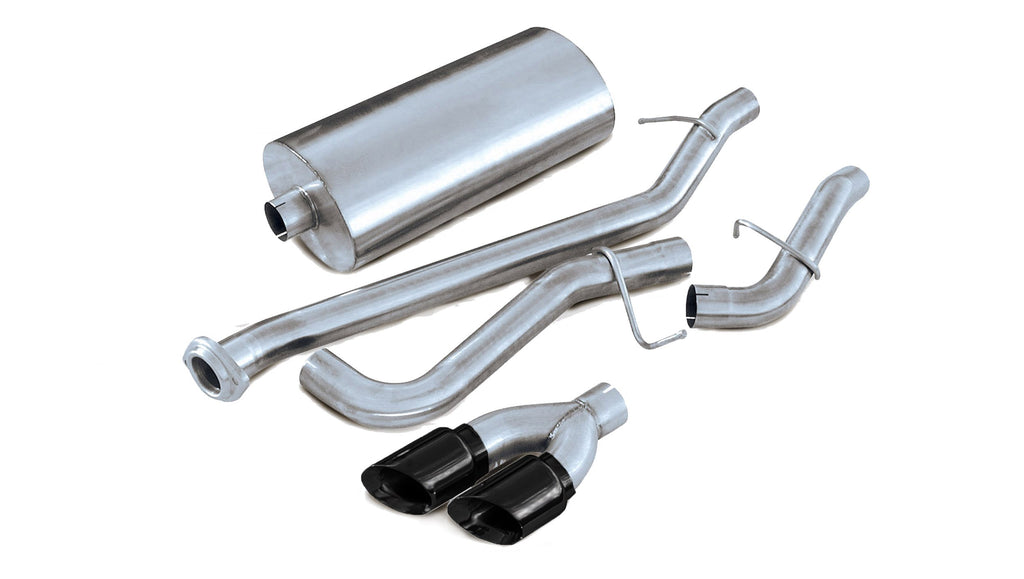Corsa Performance 3.0 Inch Cat-Back Sport Single Side Exhaust 4.0 Inch Black Tips 2002-06 Chevy Tahoe 5.3L V8 Stainless Steel (14232BLK)
