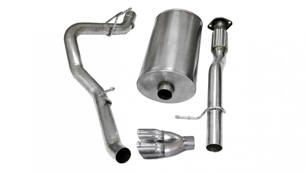 Corsa Performance 3.0 Inch Cat-Back Sport Single Side Exhaust 4.0 Inch Polished Tips 07-08 Chevy Avalanche/Suburban GMC Yukon XL 5.3L/6.0L V8 Stainless Steel (14246)