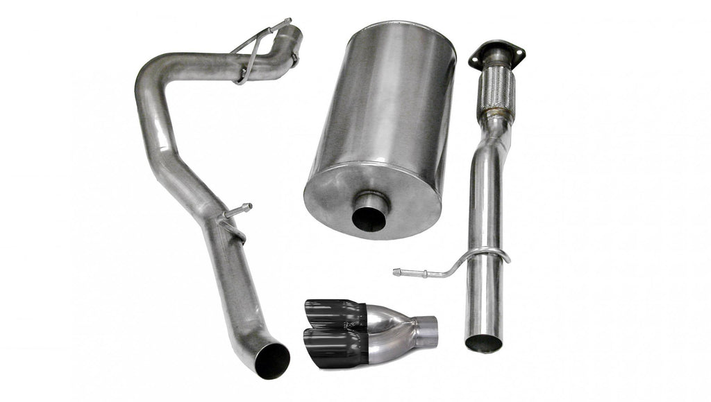 Corsa Performance 3.0 Inch Cat-Back Sport Single Side Exhaust 4.0 Inch Black Tips 07-08 Chevy Avalanche/Suburban GMC Yukon XL 5.3L/6.0L V8 Stainless Steel (14246BLK)