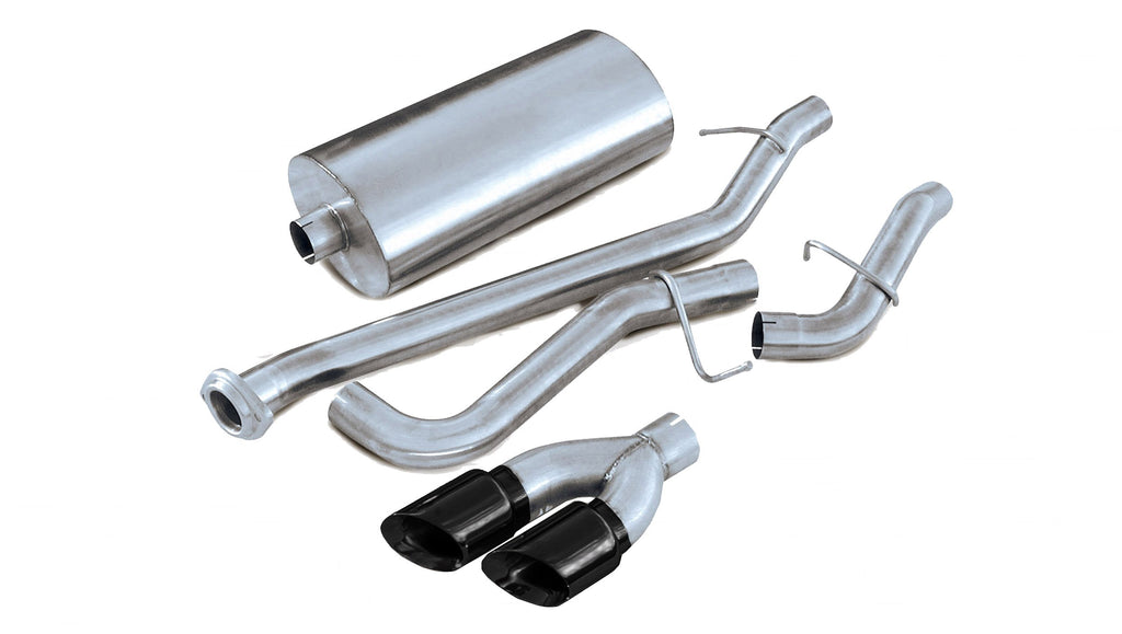 Corsa Performance 3.0 Inch Cat-Back Sport Single Side Exhaust 4.0 Inch Black Tips 2002-06 Chevy Avalanche 5.3L V8 Stainless Steel (14250BLK)