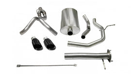 Corsa Performance 3.0 Inch Cat-Back Sport Dual Rear Exhaust 4.0 Inch Black Tips 2003-06 Chevy SSR 143.5 Inch Wheelbase 5.3L/6.0L V8 Stainless Steel (14254BLK)
