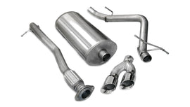 Corsa Performance 3.0 Inch Cat-Back Sport Single Side Exhaust 4.0 Inch Polished Tips 07-08 Silverado/Sierra 143.5 Inch Wheelbase 4.8L/5.3L/6.0L V8 Stainless Steel (14259)