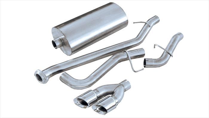 Corsa Performance 3.0 Inch Cat-Back Sport Single Side Exhaust 4.0 Inch Polished Tips 99-06 Silverado/Sierra 143.5 Inch Wheelbase 4.8L/5.3L V8 Stainless Steel (14260)
