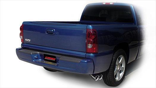 Corsa Performance Silverado 3.0 Inch Cat-Back Single Side Exit with Twin 4.0 Inch Polished Pro-Series Tips Sport Sound 03-06 Silverado 1500 SS 6.0 Liter (14279)