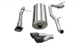 Corsa Performance 3.0 Inch Cat-Back Sport Single Side Exhaust 4.0 Inch Black Tips 07-10 Cadillac Escalade ESV/EXT/GMC Yukon XL Denali 6.2L V8 Stainless Steel (14298BLK)