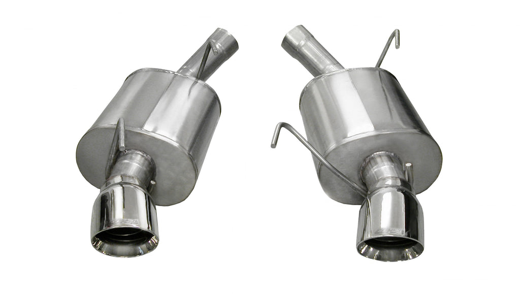 Corsa Performance 2.5 Inch Axle-Back Sport Dual Exhaust Polished 4.0 Inch Tips 05-10 Mustang GT 4.6L/Shelby GT500 5.4L Stainless Steel (14311)