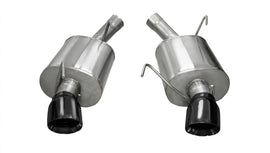 Corsa Performance 2.5 Inch Axle-Back Sport Dual Exhaust Black 4.0 Inch Tips 05-10 Mustang GT 4.6L/Shelby GT500 5.4L Stainless Steel (14311BLK)