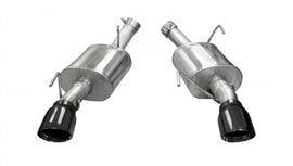Corsa Performance 2.5 Inch Axle-Back Xtreme Dual Exhaust Black 4.0 Inch Tips 05-10 Mustang GT 4.6L/Shelby GT500 5.4L Stainless Steel (14314BLK)