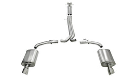 Corsa Performance 2.5 Inch Cat-Back Sport Dual Exhaust 4.0 Inch Polished Tips 10-17 Ford Taurus SHO/10-13 Lincoln MKS 3.5L V6 Turbo Stainless Steel (14315)