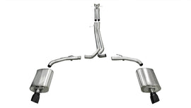 Corsa Performance 2.5 Inch Cat-Back Sport Dual Exhaust 4.0 Inch Black Tips 10-17 Ford Taurus SHO/10-13 Lincoln MKS 3.5L V6 Turbo Stainless Steel (14315BLK)