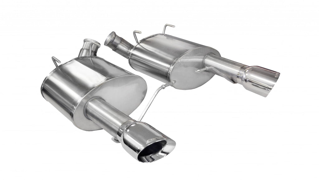Corsa Performance 3.0 Inch Axle-Back Sport Dual Exhaust Polished 4.0 Inch Tips 11-14 Mustang GT/11-13 Boss 302 5.0L Stainless Steel (14316)