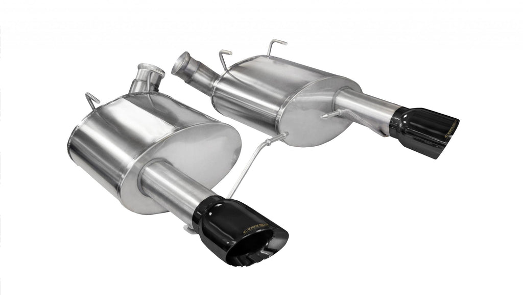 Corsa Performance 3.0 Inch Axle-Back Xtreme Dual Exhaust Black 4.0 Inch Tips 11-14 Mustang GT/11-13 Boss 302 5.0L Stainless Steel (14317BLK)