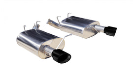 Corsa Performance 2.5 Inch Axle-Back Sport Dual Exhaust Black 3.5 Inch Tips 11-14 Mustang 3.7L V6 Stainless Steel (14319BLK)