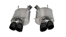 Corsa Performance 3.0 Inch Axle-Back Sport Dual Exhaust Black 4.0 Inch Tips 13-14 Mustang Shelby GT500 5.8L Stainless Steel (14321BLK)