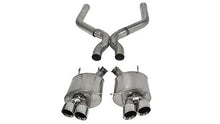 Load image into Gallery viewer, Corsa Performance 3.0 Inch Axle-Back Plus X-Pipe Sport Dual Exhaust Polished 4.0 Inch Tips 13-14 Mustang Shelby GT500 5.8L V8 Stainless Steel (14323)