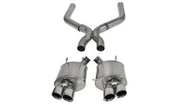 Corsa Performance 3.0 Inch Axle-Back Plus X-Pipe Sport Dual Exhaust Polished 4.0 Inch Tips 13-14 Mustang Shelby GT500 5.8L V8 Stainless Steel (14323)
