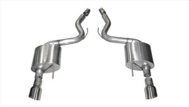 Corsa Performance 3.0 Inch Axle-Back Sport Dual Exhaust Polished 4.5 Inch Tips 15-17 Mustang GT Fastback 5.0L Stainless Steel (14326)
