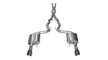 Load image into Gallery viewer, Corsa Performance 3.0 Inch Cat-Back Xtreme Dual Exhaust 4.5 Inch Gunmetal Tips 15-17 Ford Mustang GT Fastback 5.0L V8 Stainless Steel (14328GNM)