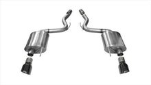 Load image into Gallery viewer, Corsa Performance 3.0 Inch Axle-Back Touring Dual Exhaust Black 4.5 Inch Tips 15-17 Mustang GT Fastback 5.0L Stainless Steel (14329BLK)