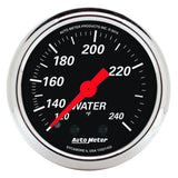 AutoMeter Designer Black 2 1/16in 120-240 Deg F Mechanical Water Temp Gauge (1432)