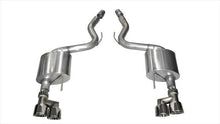 Load image into Gallery viewer, Corsa Performance 3.0 Inch Axle-Back Sport Dual Exhaust Polished 4.0 Inch Tips 15-Present Mustang GT Fastback 5.0L (18-Pres Non-Valve, Premium Pkg Only, Requires Roush Rear Valance Mods) Stainless Steel (14334)