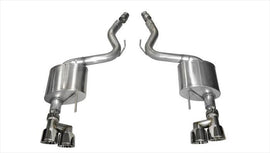 Corsa Performance 3.0 Inch Axle-Back Sport Dual Exhaust Polished 4.0 Inch Tips 15-Present Mustang GT Fastback 5.0L (18-Pres Non-Valve, Premium Pkg Only, Requires Roush Rear Valance Mods) Stainless Steel (14334)