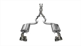 Corsa Performance 3.0 Inch Cat-Back Sport Dual Exhaust 4.0 Inch Polished Tips 15-Present Ford Mustang GT Fastback (No Valves) 5.0L V8 Stainless Steel (14337)