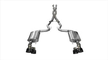 Load image into Gallery viewer, Corsa Performance 3.0 Inch Cat-Back Sport Dual Exhaust 4.0 Inch Black Tips 15-Present Ford Mustang GT Fastback (No Valves) 5.0L V8 Stainless Steel (14337BLK)