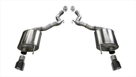 Corsa Performance 3.0 Inch Axle-Back Dual Rear Exit with Single 4.5 Inch Black PVD Pro-Series Tips (14338BLK)