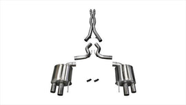 Corsa Performance 3.0 Inch Cat-Back Xtreme Dual Exhaust (No Tips) 16-Present Ford Mustang GT350 Fastback 5.2L V8 Stainless Steel (14348)