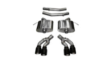 Load image into Gallery viewer, Corsa Performance 2.75 Inch Axle-Back Sport Dual Exhaust 4.0 Inch Black Tips 16-Present Cadillac CTS-V Sedan 6.2L V8 Stainless Steel (14357BLK)