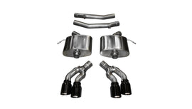 Corsa Performance 2.75 Inch Axle-Back Sport Dual Exhaust 4.0 Inch Black Tips 16-Present Cadillac CTS-V Sedan 6.2L V8 Stainless Steel (14357BLK)