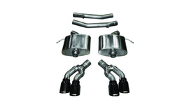 Corsa Performance 2.75 Inch Axle-Back Xtreme Dual Exhaust 4.0 Inch Black Tips 16-Present Cadillac CTS-V Sedan 6.2L V8 Stainless Steel (14358BLK)