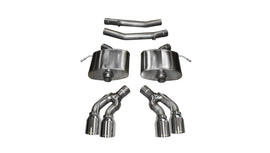 Corsa Performance 2.75 Inch Axle-Back Xtreme Dual Exhaust 4.0 Inch Polished Tips 16-Present Cadillac CTS-V Sedan 6.2L V8 Stainless Steel (14358)