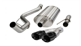 Corsa Performance 3.0 Inch Cat-Back Sport Single Side Exit Exhaust 4.0 Inch Black Tips 11-14 Ford F150 Raptor 6.2L V8 133/144.0 Inch Wheelbase Stainless Steel (14387BLK)