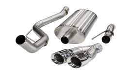 Corsa Performance 3.0 Inch Cat-Back Sport Single Side Exit Exhaust 4.0 Inch Polished Tips 09-10 Ford F150/10 Raptor 4.6L/5.4L V8 133/144/126/145/157 Inch Wheelbase Stainless Steel (14388)