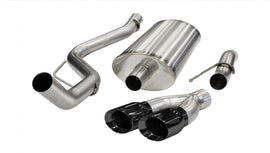 Corsa Performance 3.0 Inch Cat-Back Sport Single Side Exit Exhaust 4.0 Inch Black Tips 09-10 Ford F150/10 Raptor 4.6L/5.4L V8 133/144/126/145/157 Inch Wheelbase Stainless Steel (14388BLK)