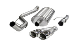 Corsa Performance 3.0 Inch Cat-Back Sport Single Side Exit Exhaust 4.0 Inch Polished Tips 11-14 Ford F150 5.0L V8 144.5/156.5/163.1 Inch Wheelbase Stainless Steel (14393)